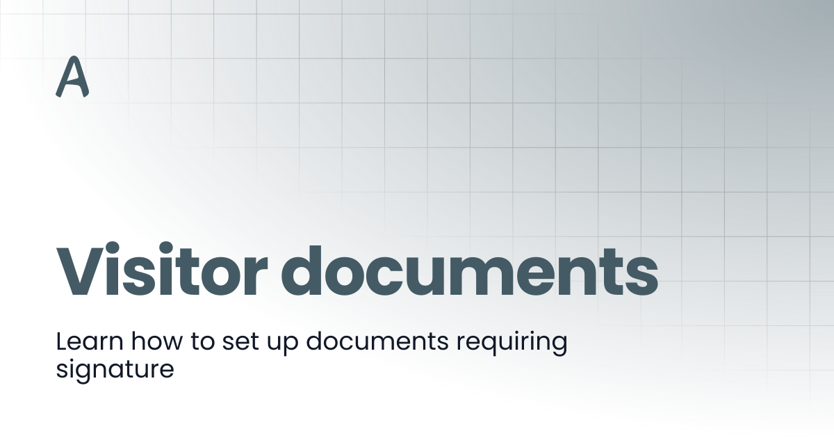Visitor documents | Accessia Docs